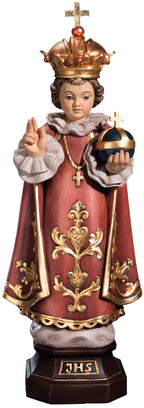 Jesuskind von Prag aus Fiberglas - mit Ölfarben lasiert