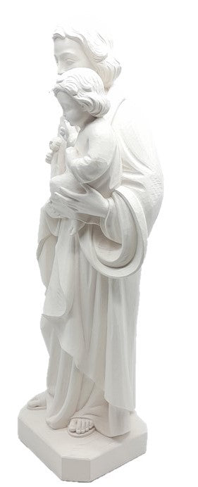St. Joseph avec lys en fibre de verre