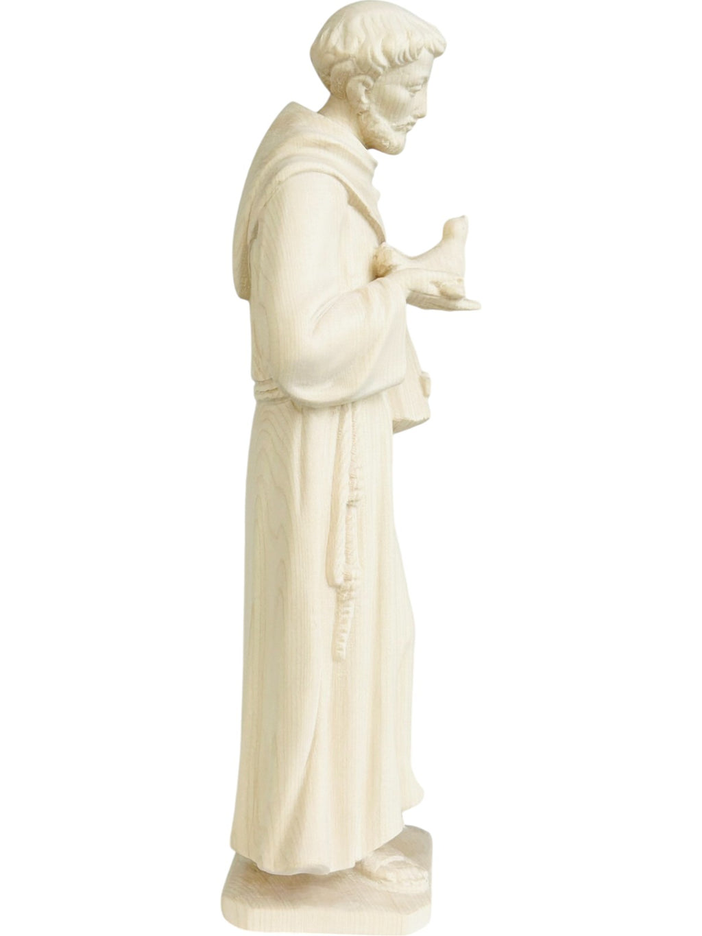 Statue en bois de Saint François d'Assise avec colombe
