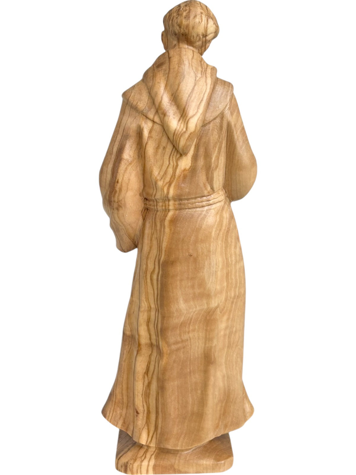 Heiliger Franziskus von Assisi mit Taube aus Holz - mit Ölfarben lasiert