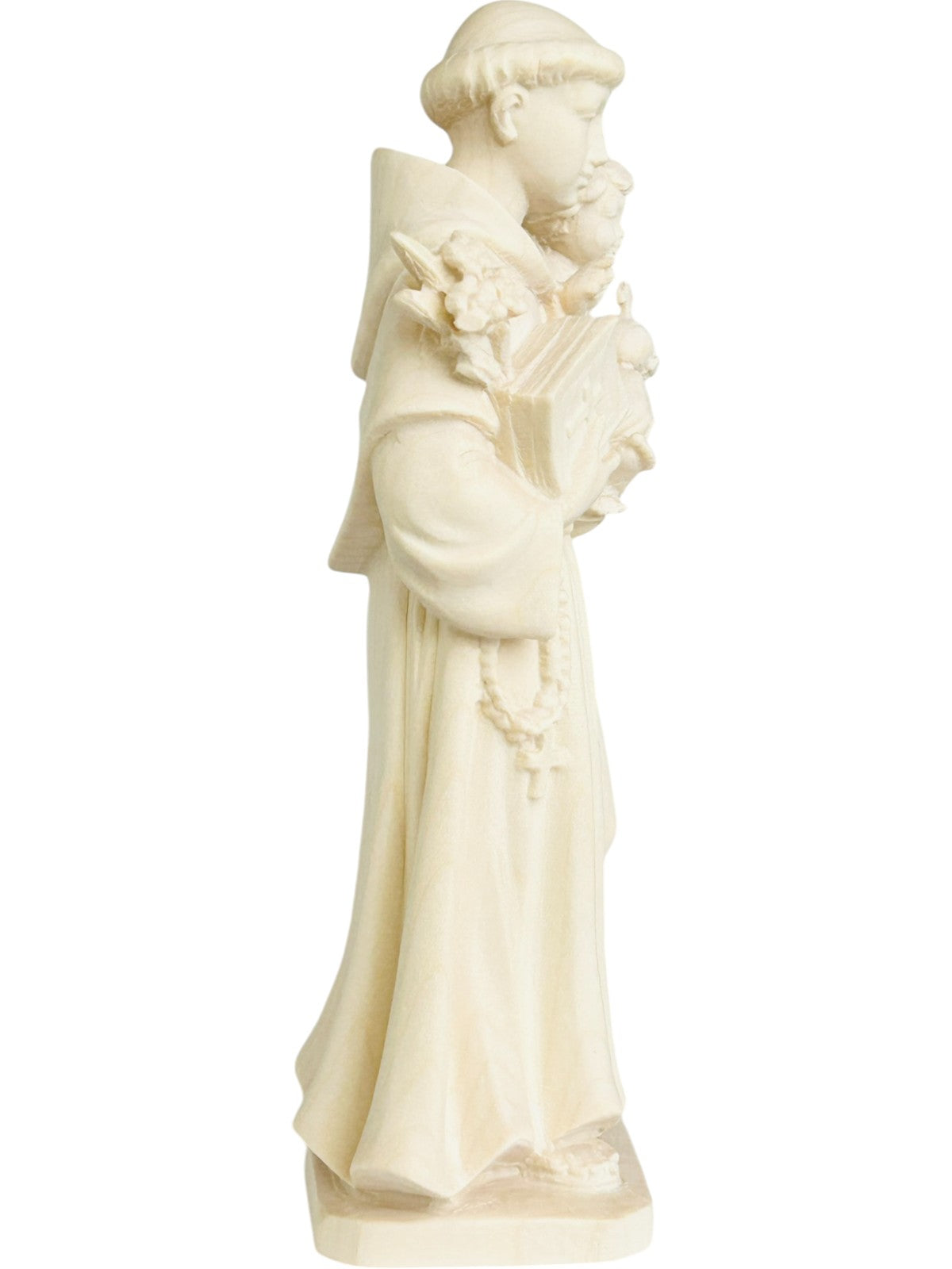 S. Statuette d'Antoine de Padoue sculptée en bois