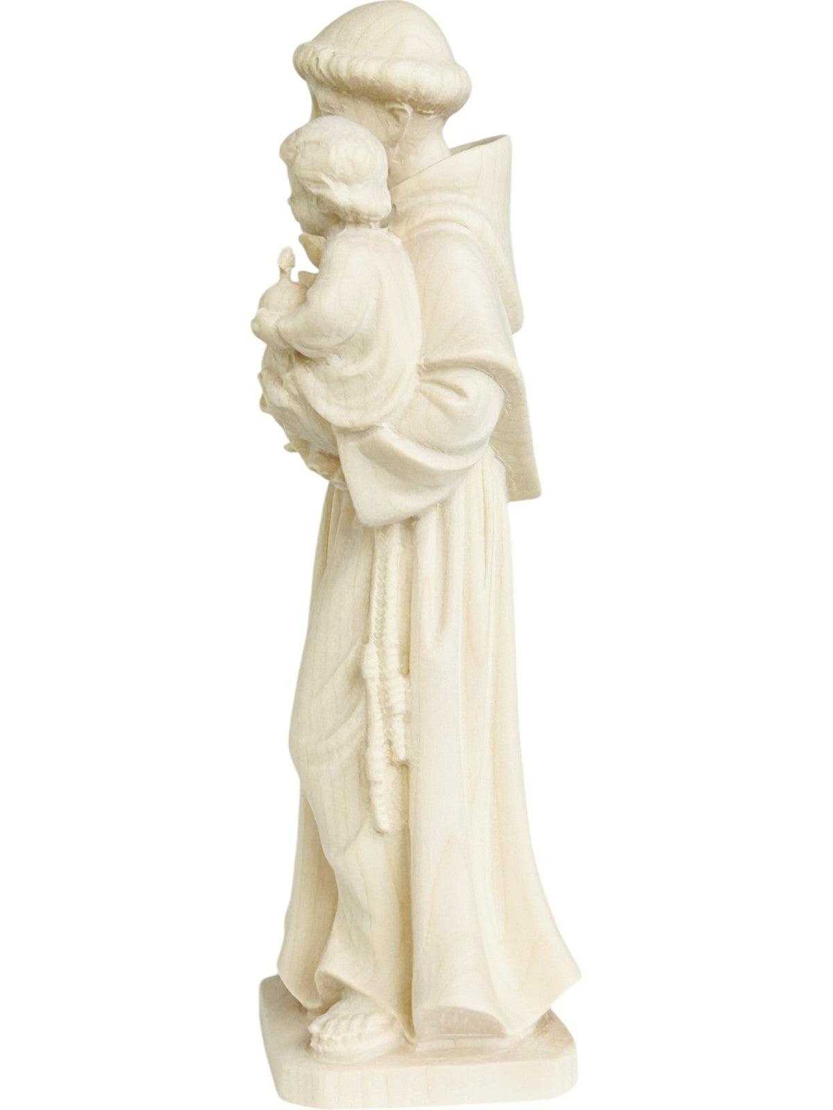 S. Statuette d'Antoine de Padoue sculptée en bois