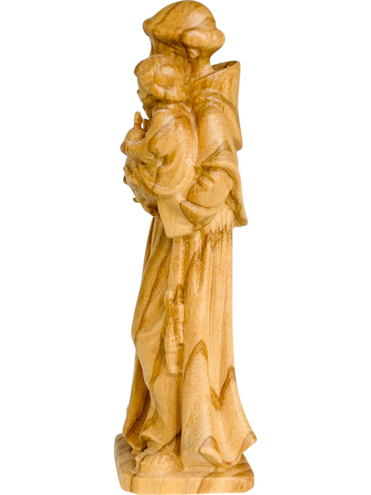 S. Statuette d'Antoine de Padoue sculptée en bois