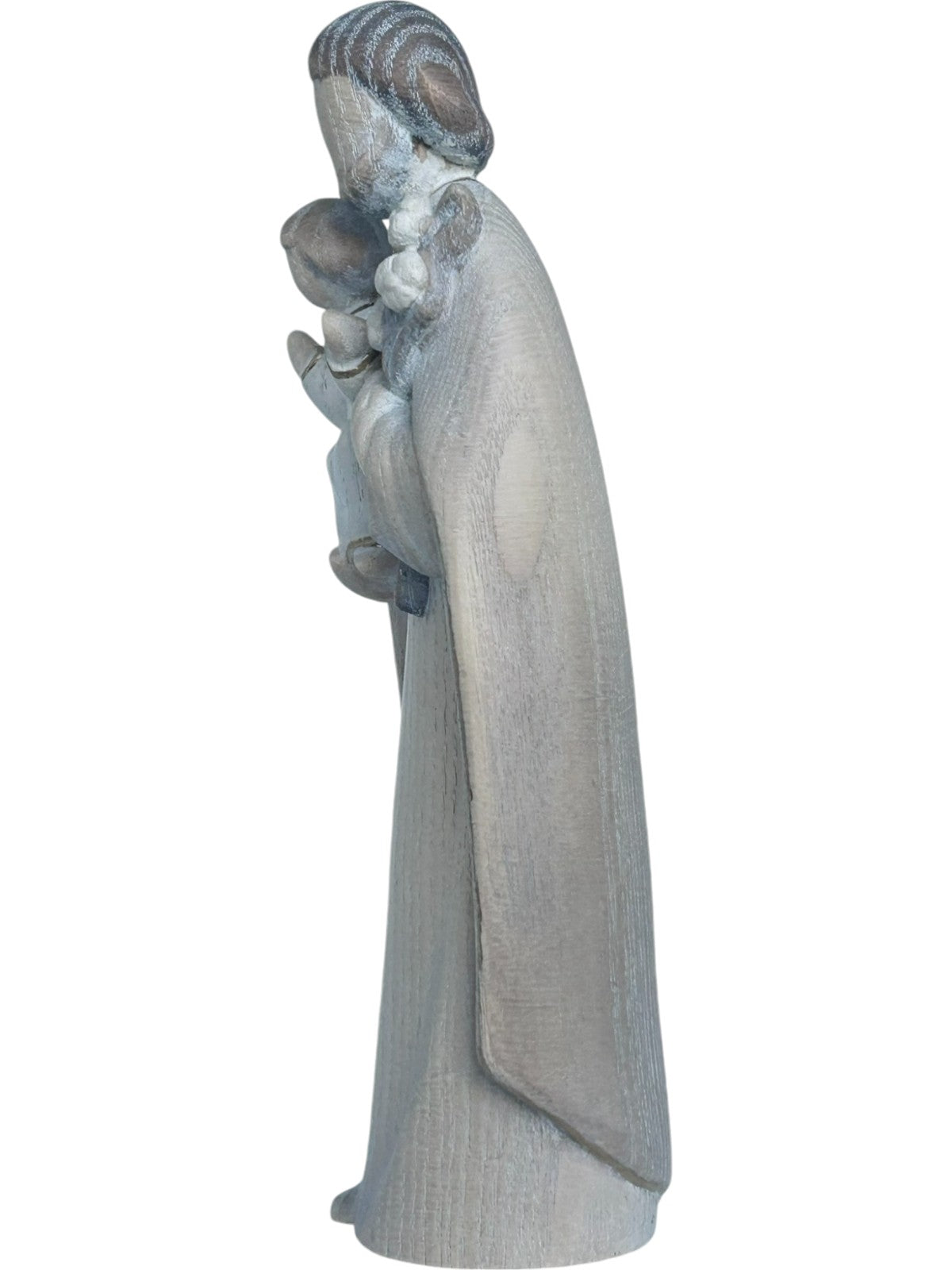 Saint Joseph avec l'enfant Jésus et le lys en bois
