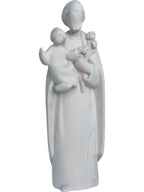Saint Joseph avec l'enfant Jésus et le lys en bois