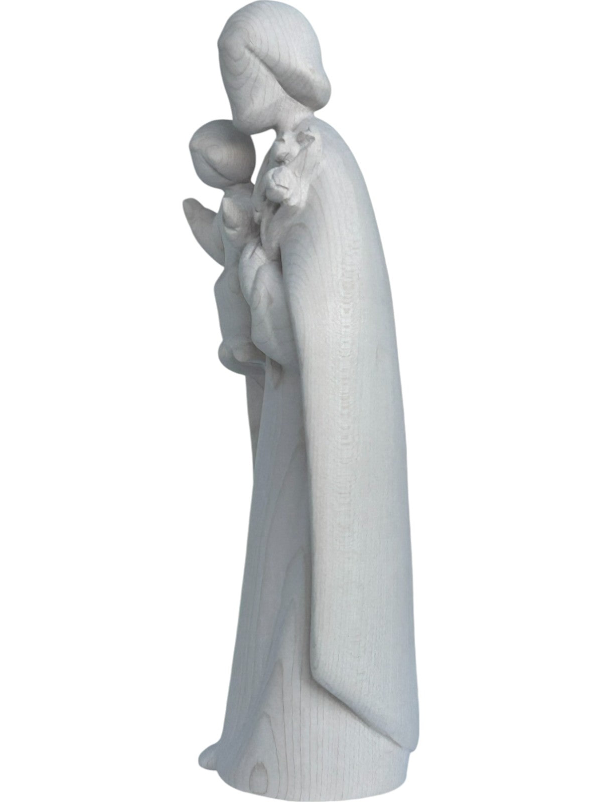 Saint Joseph avec l'enfant Jésus et le lys en bois