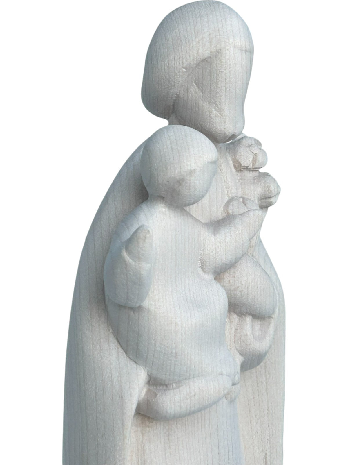Saint Joseph avec l'enfant Jésus et le lys en bois