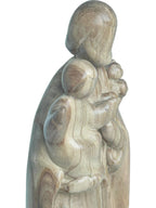 Saint Joseph avec l'enfant Jésus et le lys en bois