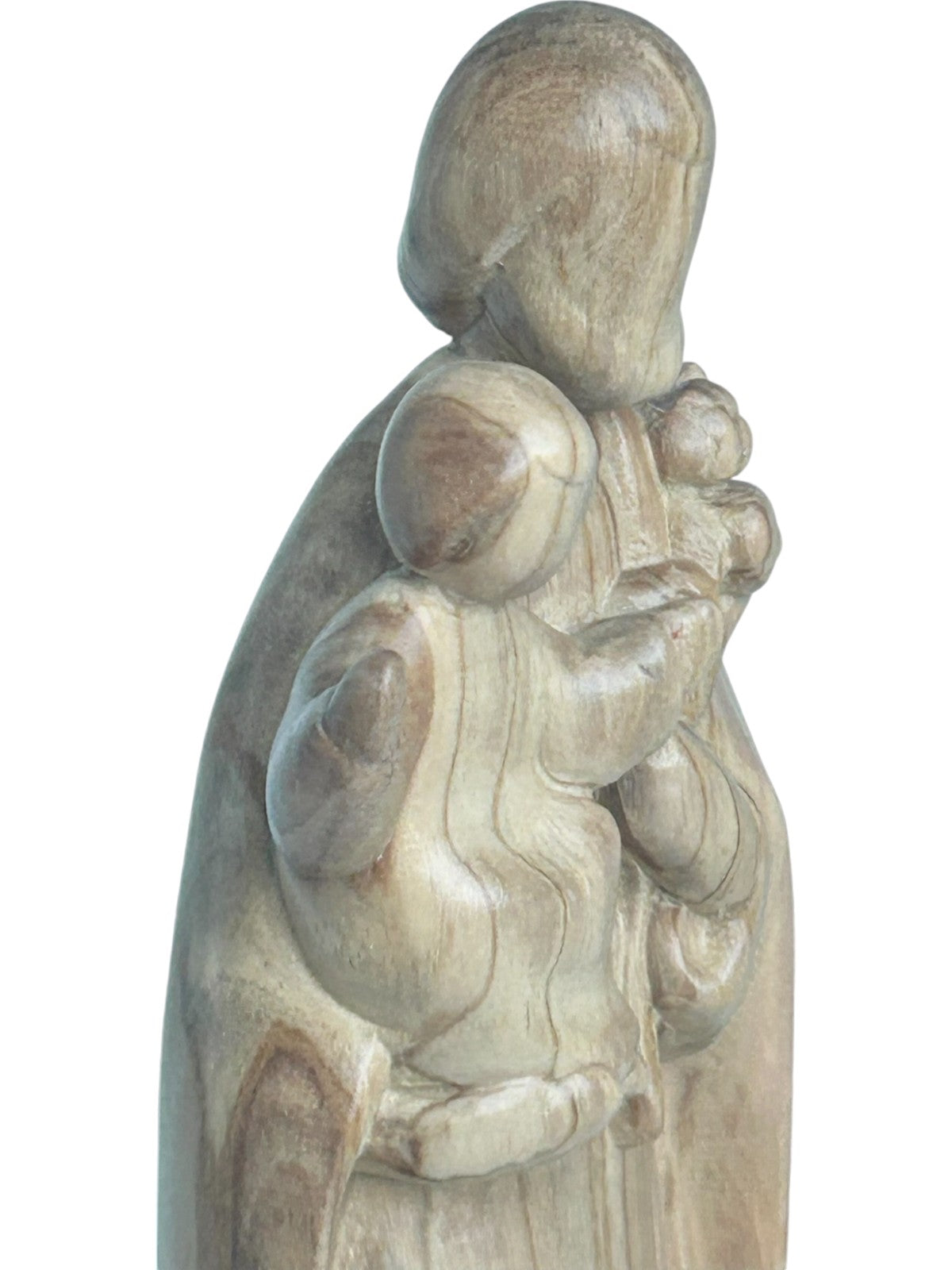 Saint Joseph avec l'enfant Jésus et le lys en bois