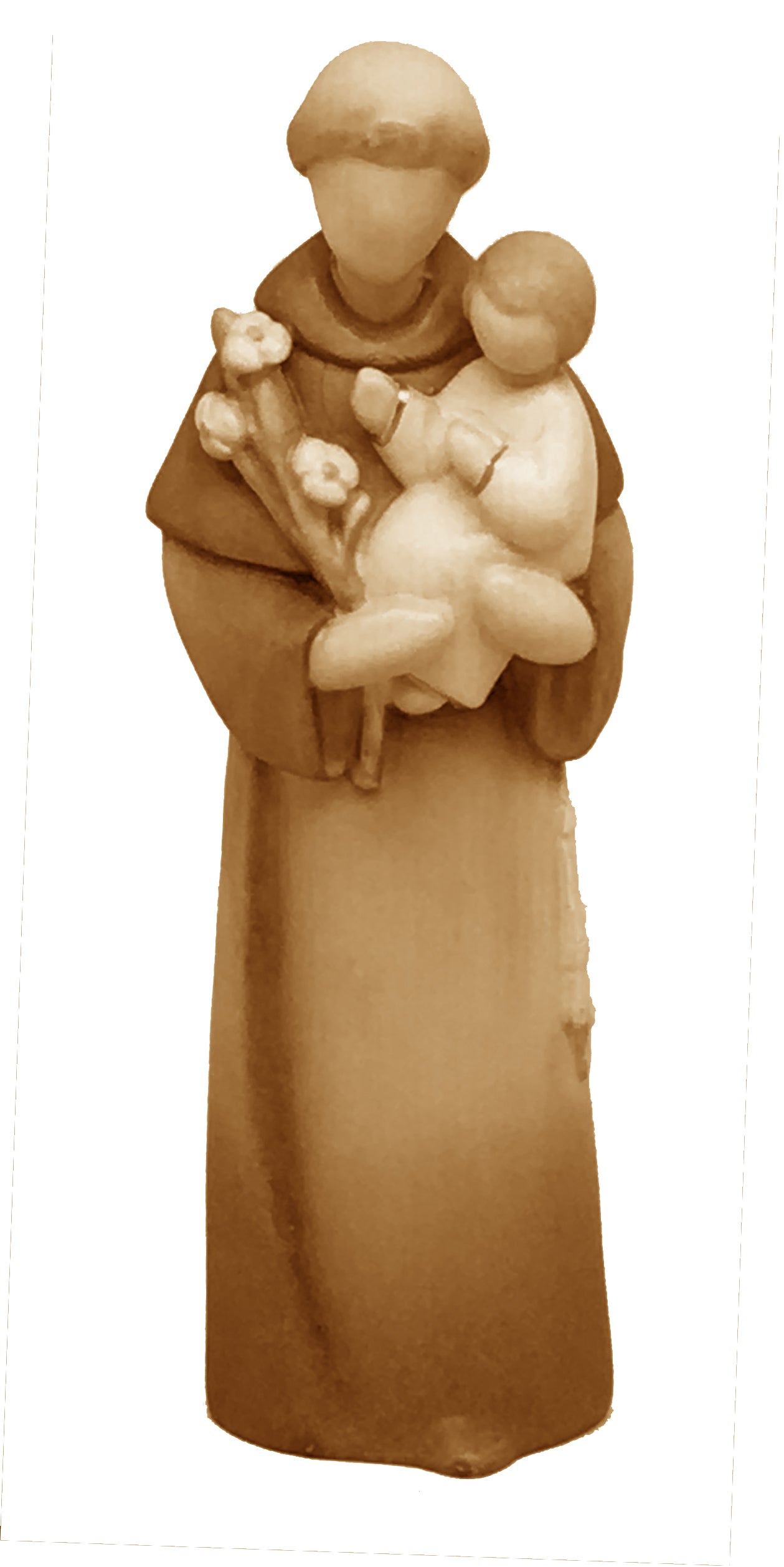 Saint Antoine en style moderne en bois