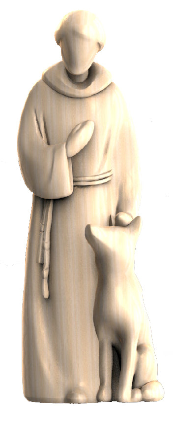 Saint François en bois de style moderne