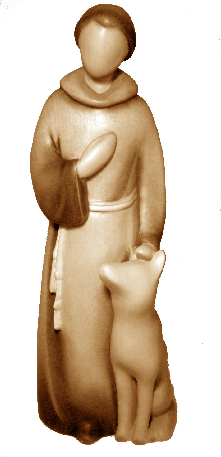 Saint François en bois de style moderne