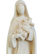 Heilige Teresa von Lisieux aus Holz - mit Ölfarben lasiert
