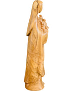 Heilige Teresa von Lisieux aus Holz - mit Ölfarben lasiert