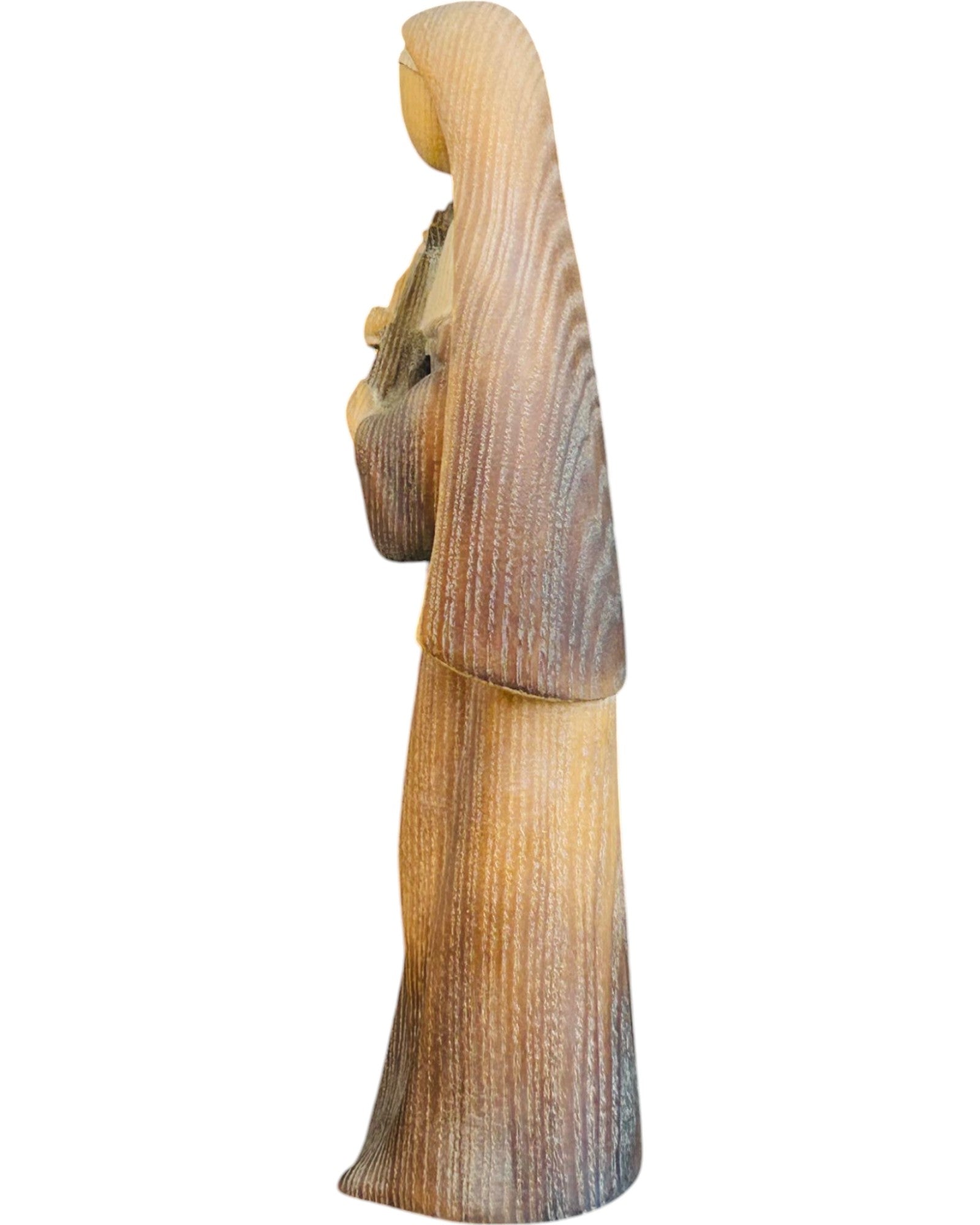 Heilige Rita der Cascia-Statue aus Holz - mit Ölfarben lasiert