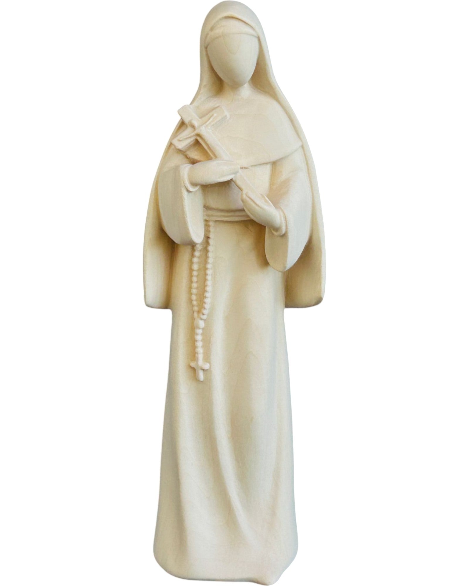 Heilige Rita der Cascia-Statue aus Holz - mit Ölfarben lasiert