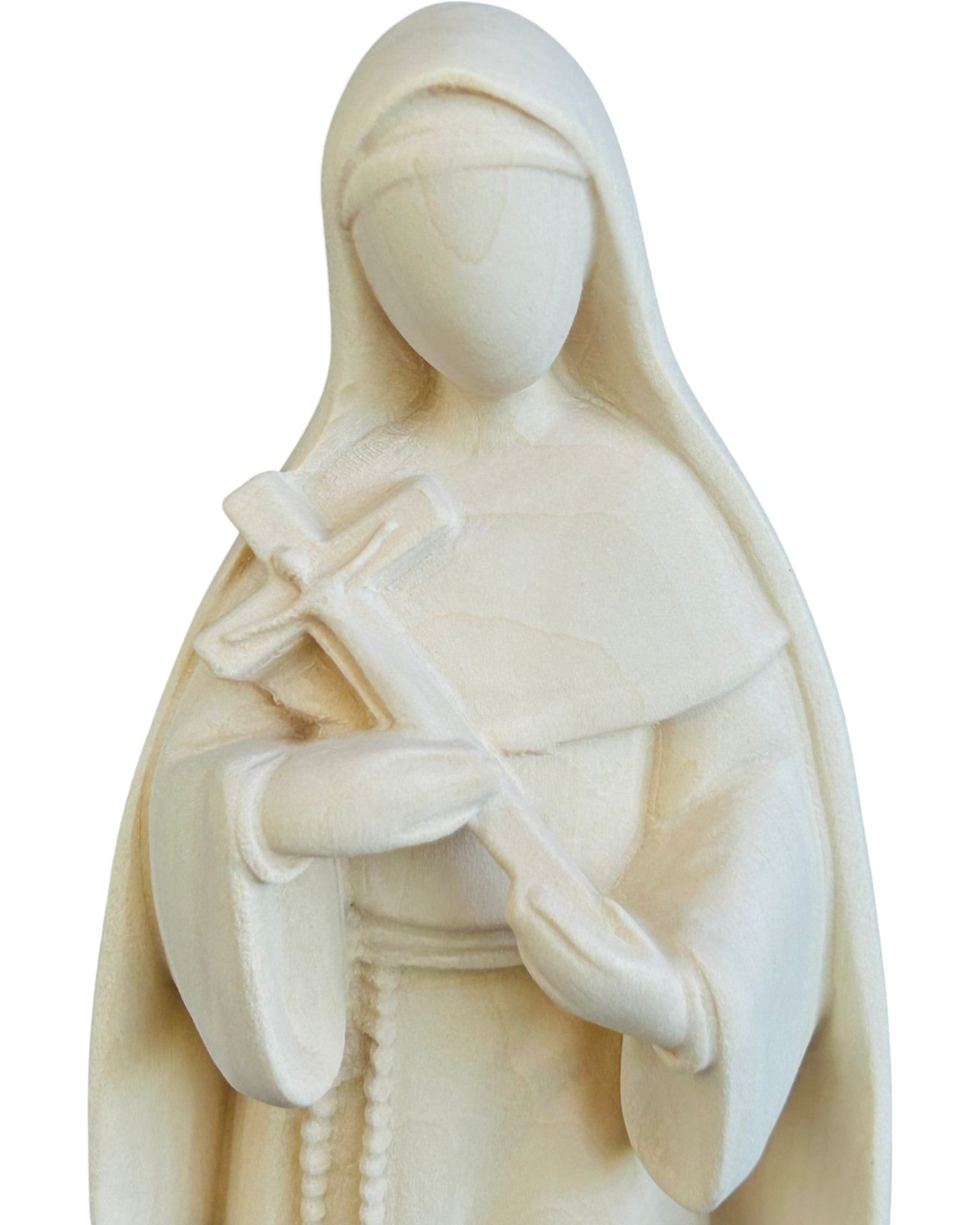 Heilige Rita der Cascia-Statue aus Holz - mit Ölfarben lasiert