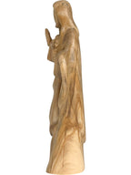 Herz Jesus Feuer Holzfigur - mit Ölfarben lasiert