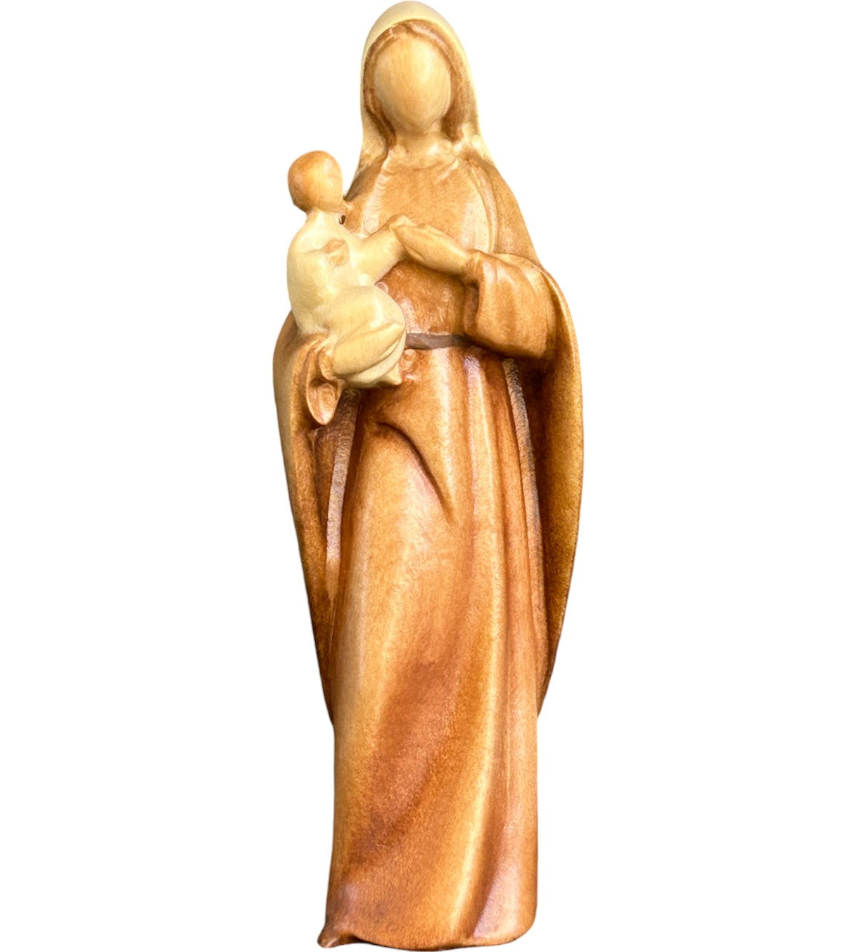 Mutter mit Kind  aus Holz - Natur
