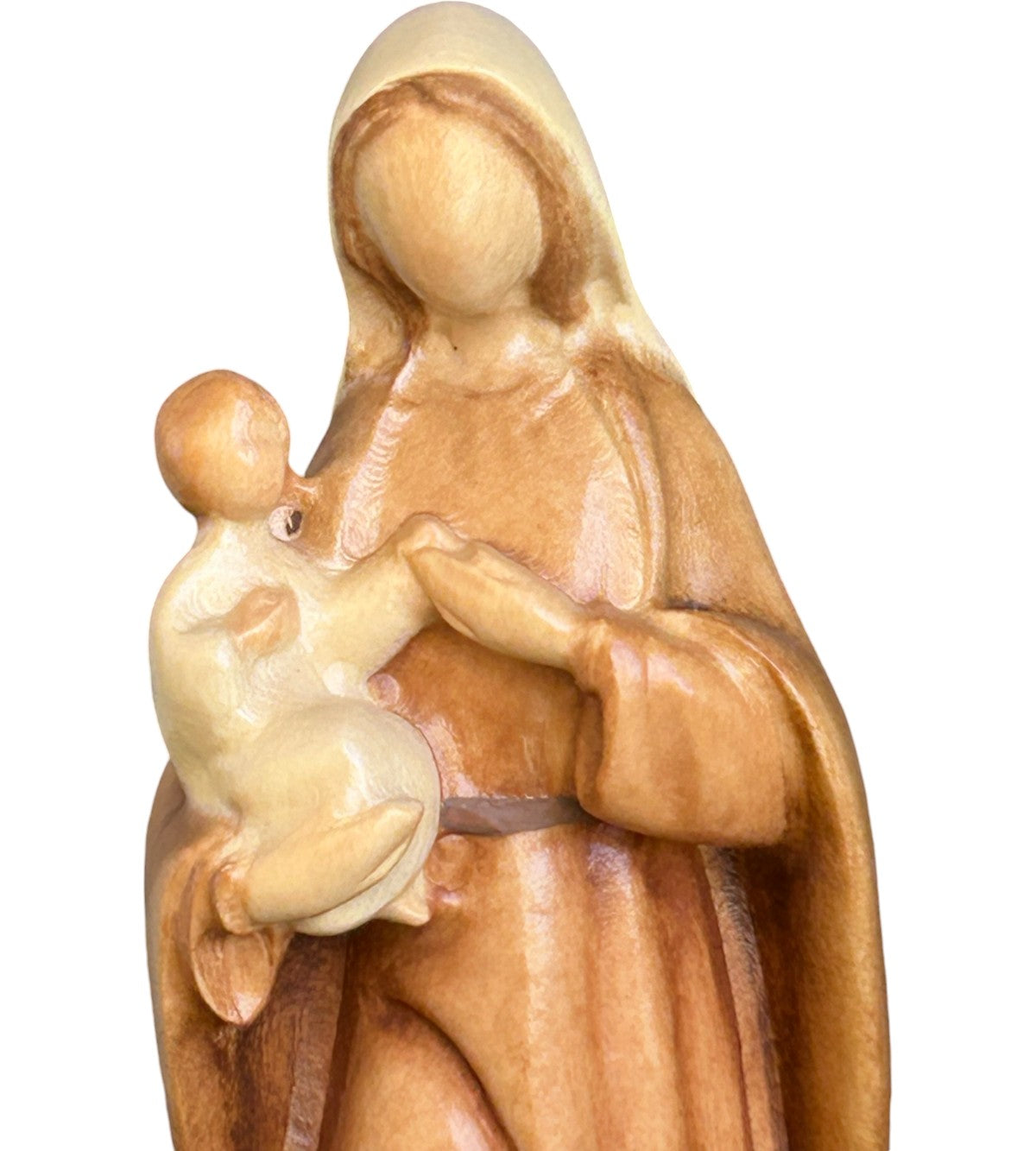 Mutter mit Kind  aus Holz - Natur