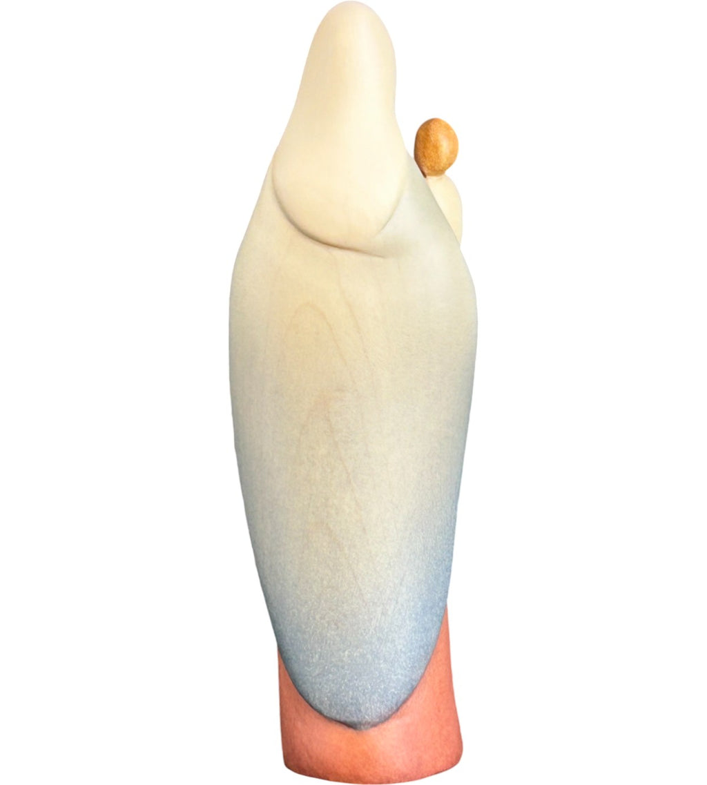 Vierge à l'enfant, style moderne en bois
