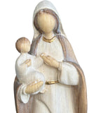 Vierge à l'enfant, style moderne en bois