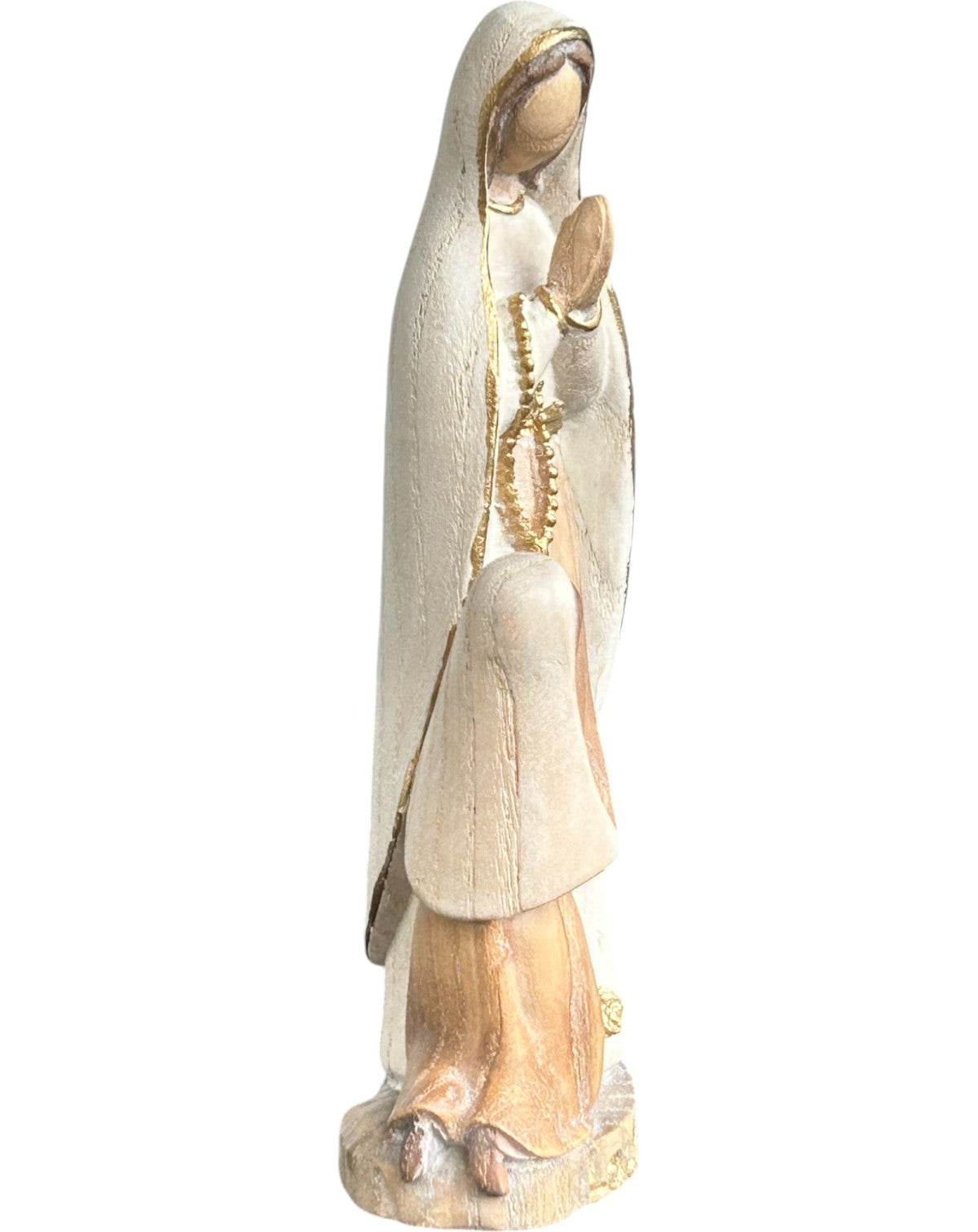 Madonna von Lourdes mit Bernadette - mit Ölfarben lasiert