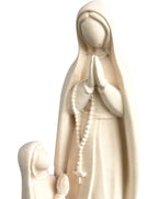 Madonna von Lourdes mit Bernadette - mit Ölfarben lasiert