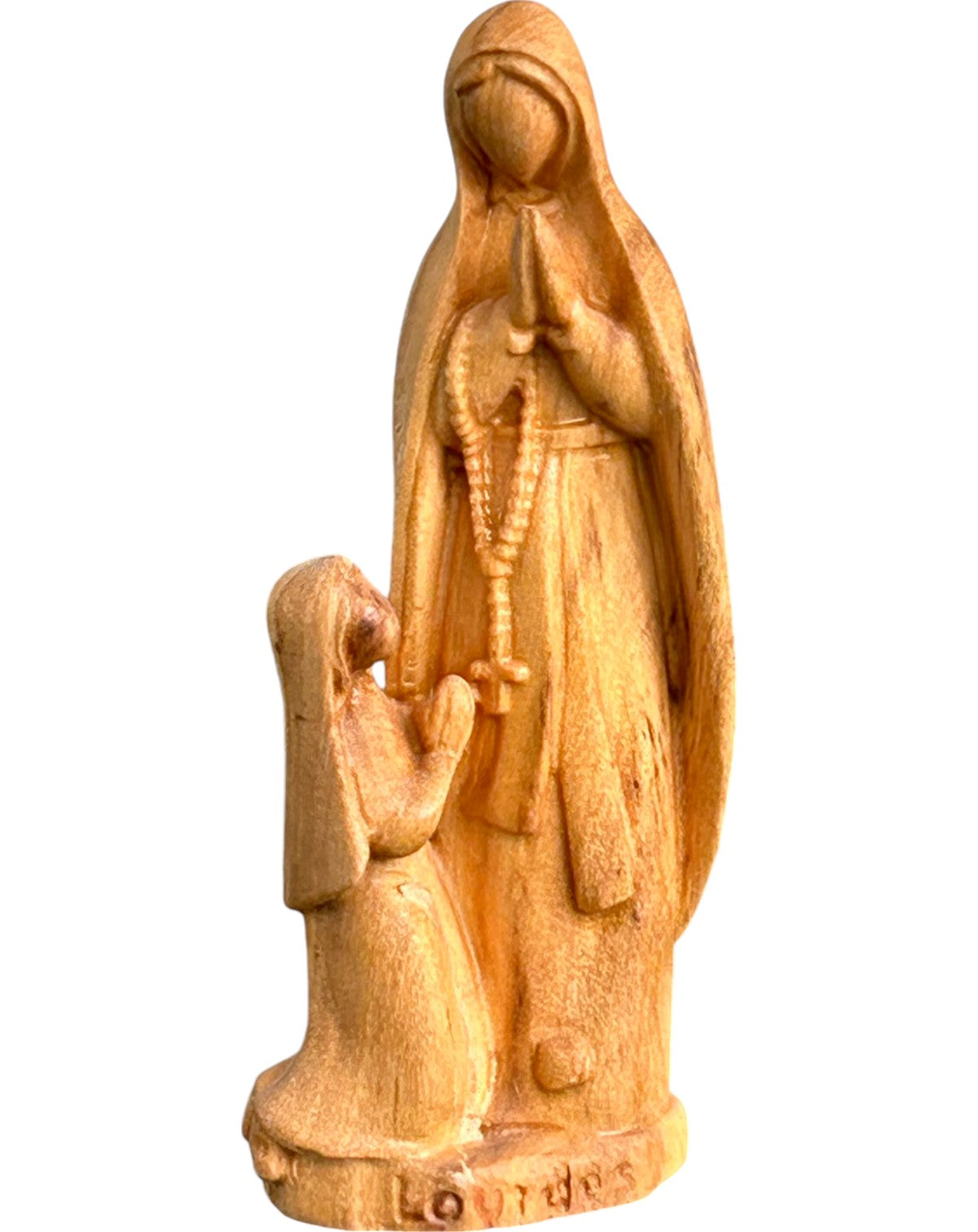 Madonna von Lourdes mit Bernadette - mit Ölfarben lasiert