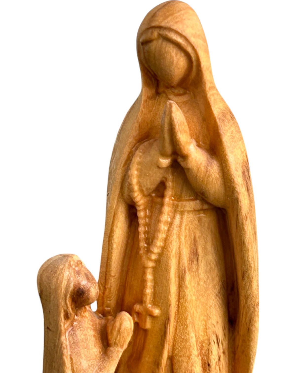 Madonna von Lourdes mit Bernadette - mit Ölfarben lasiert