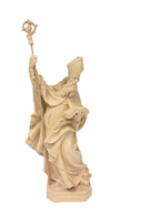 Saint Alphonsus with book carved in wood - color