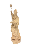 Saint Alphonse avec un livre sculpté en bois