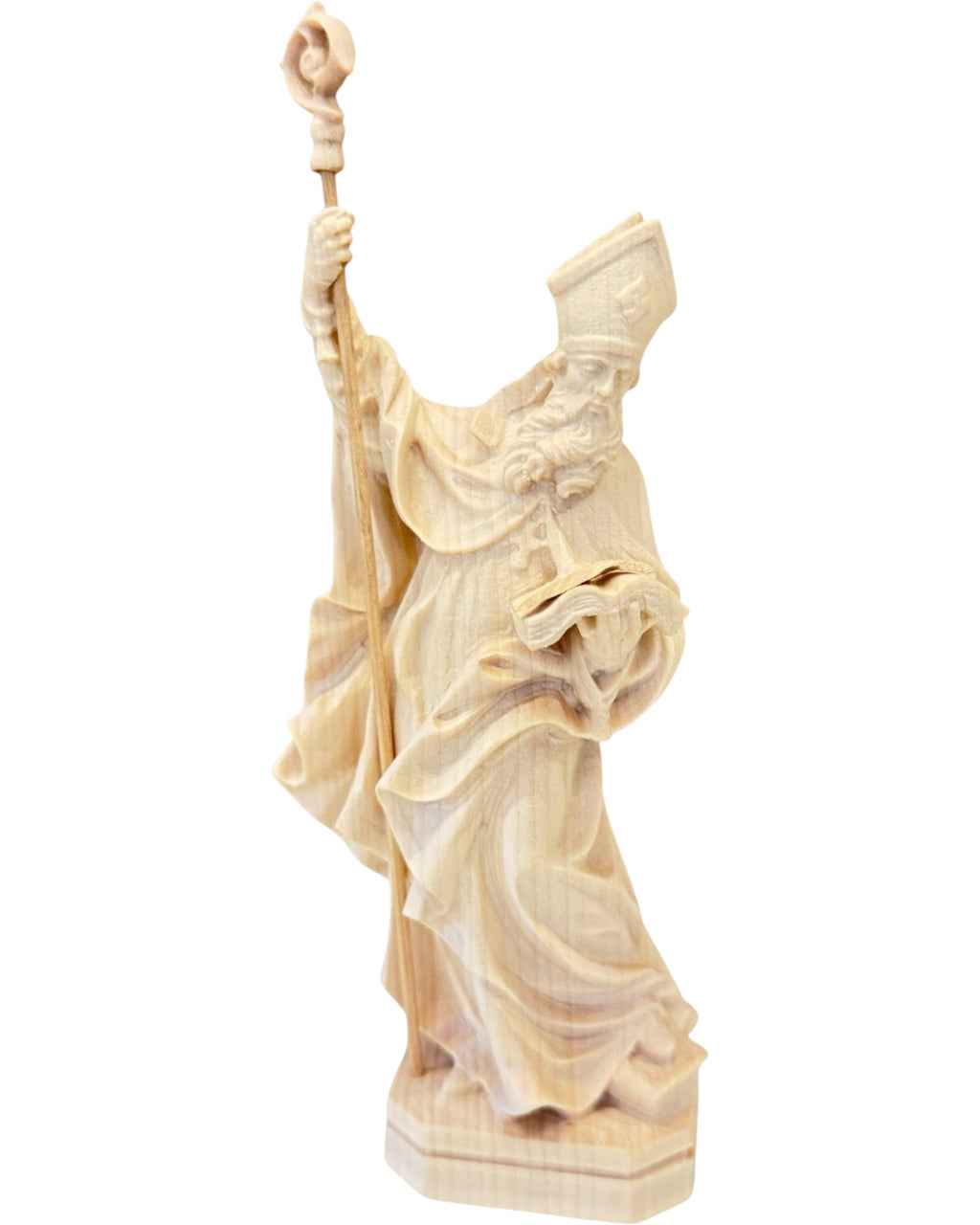Saint Alphonse avec un livre sculpté en bois