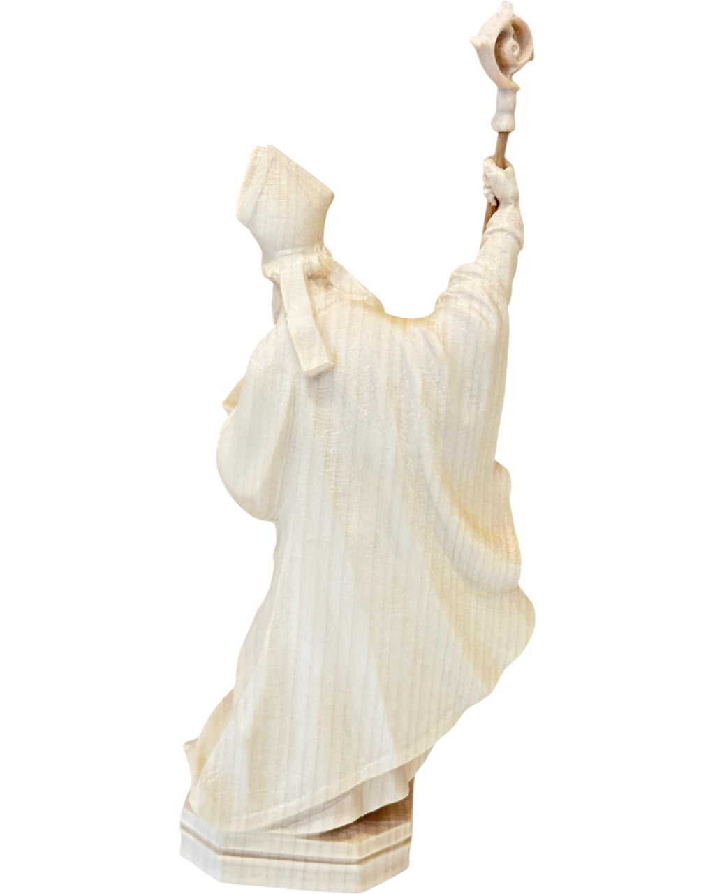 Saint Alphonse avec un livre sculpté en bois