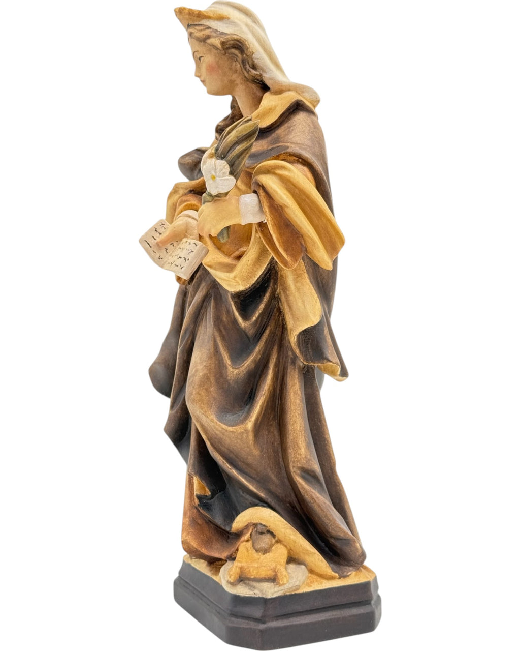 Sculpture sacrée en bois de Sainte Valère