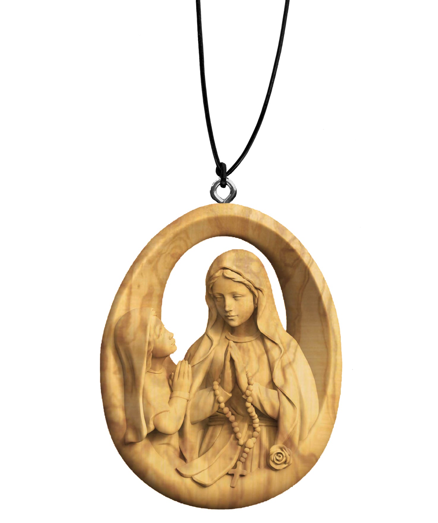 Collier Madone de Lourdes avec Bernadette