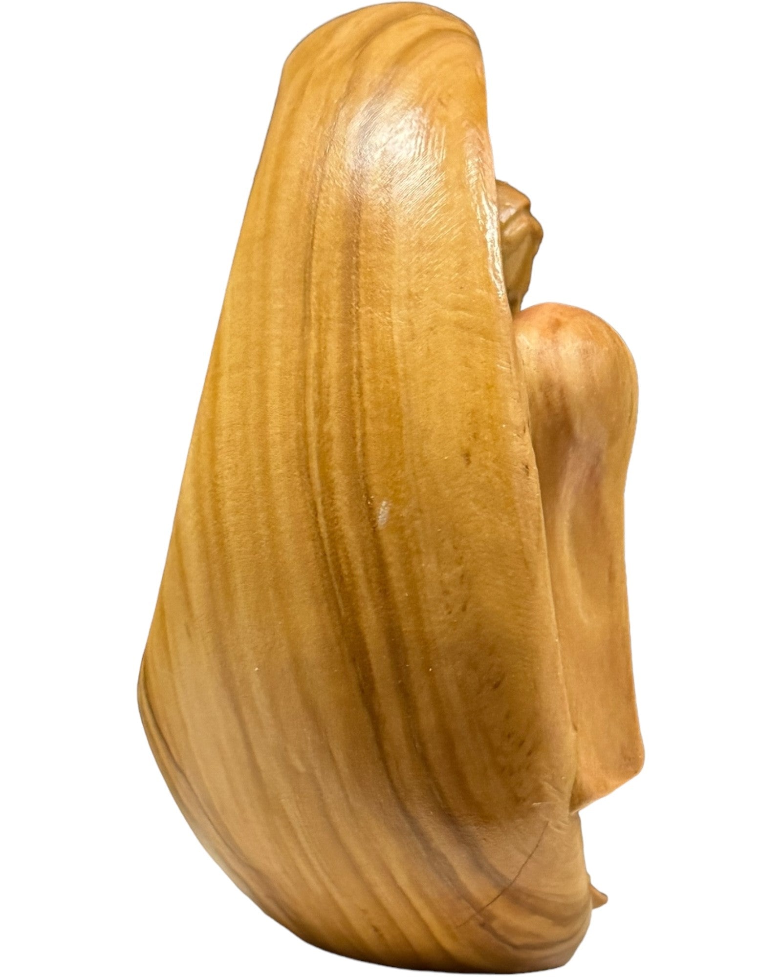 Madone de Lourdes avec Bernadette en bois
