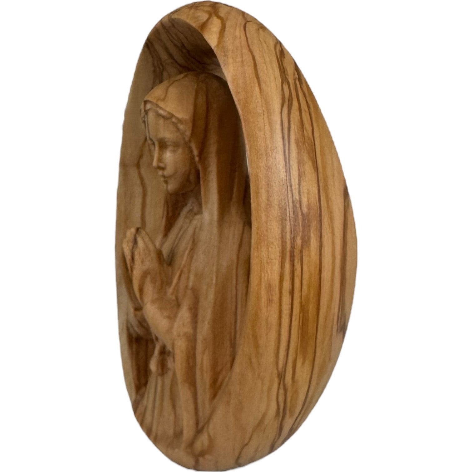 Relief Madonna von Fatima aus Holz - mit Ölfarben lasiert