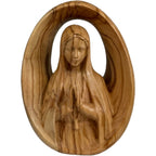 Relief Madonna von Fatima aus Holz - mit Ölfarben lasiert