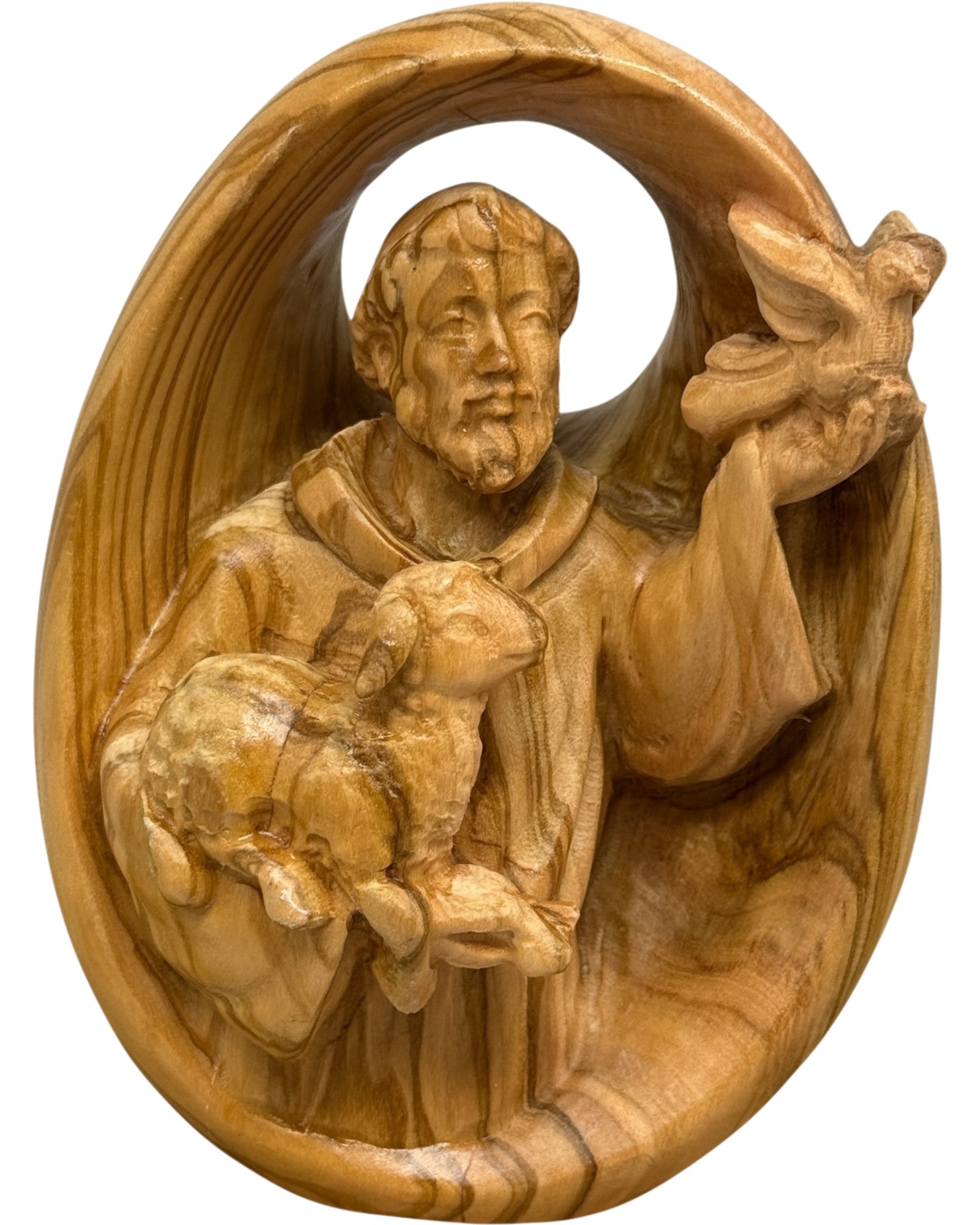Rilievo di San Francesco in legno