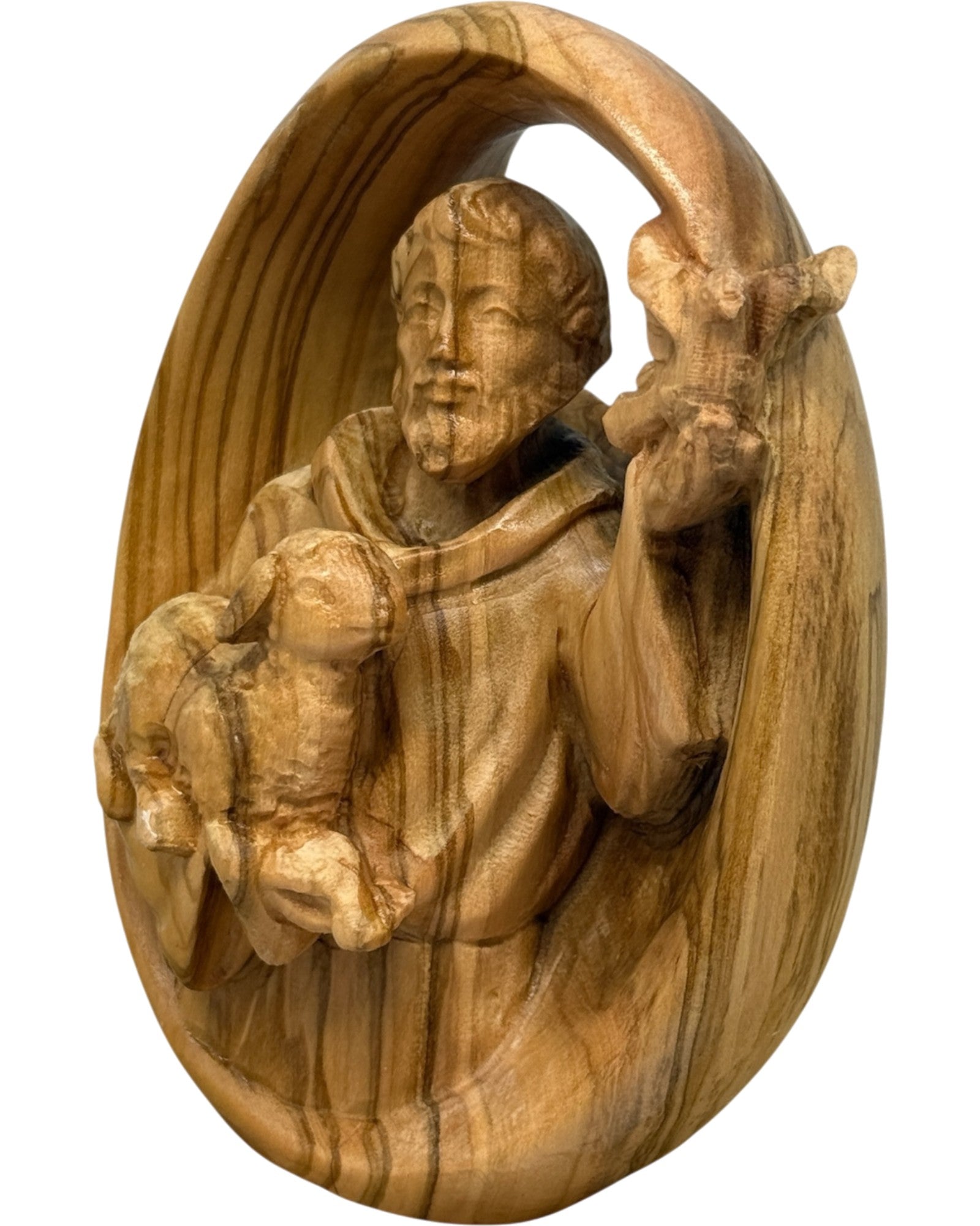 Rilievo di San Francesco in legno