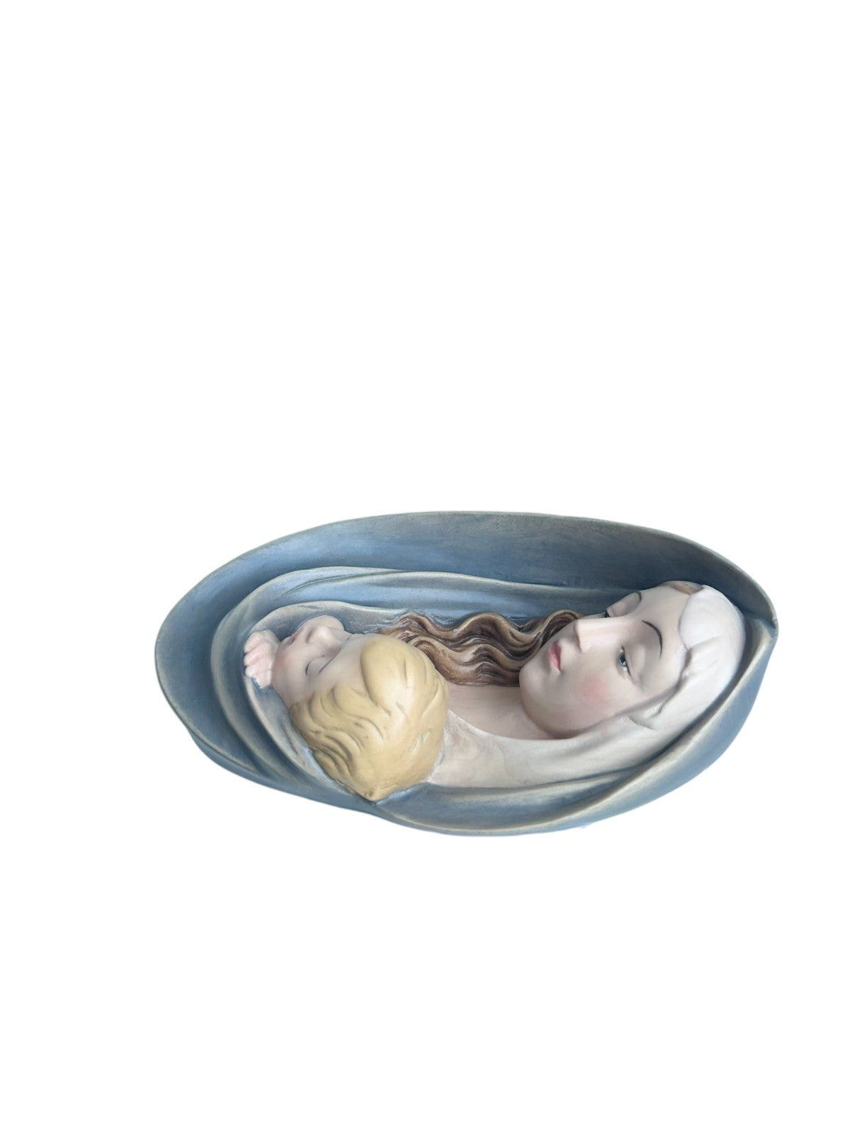 Vierge à l'Enfant en Bois d'Érable Ovale, Val Gardena