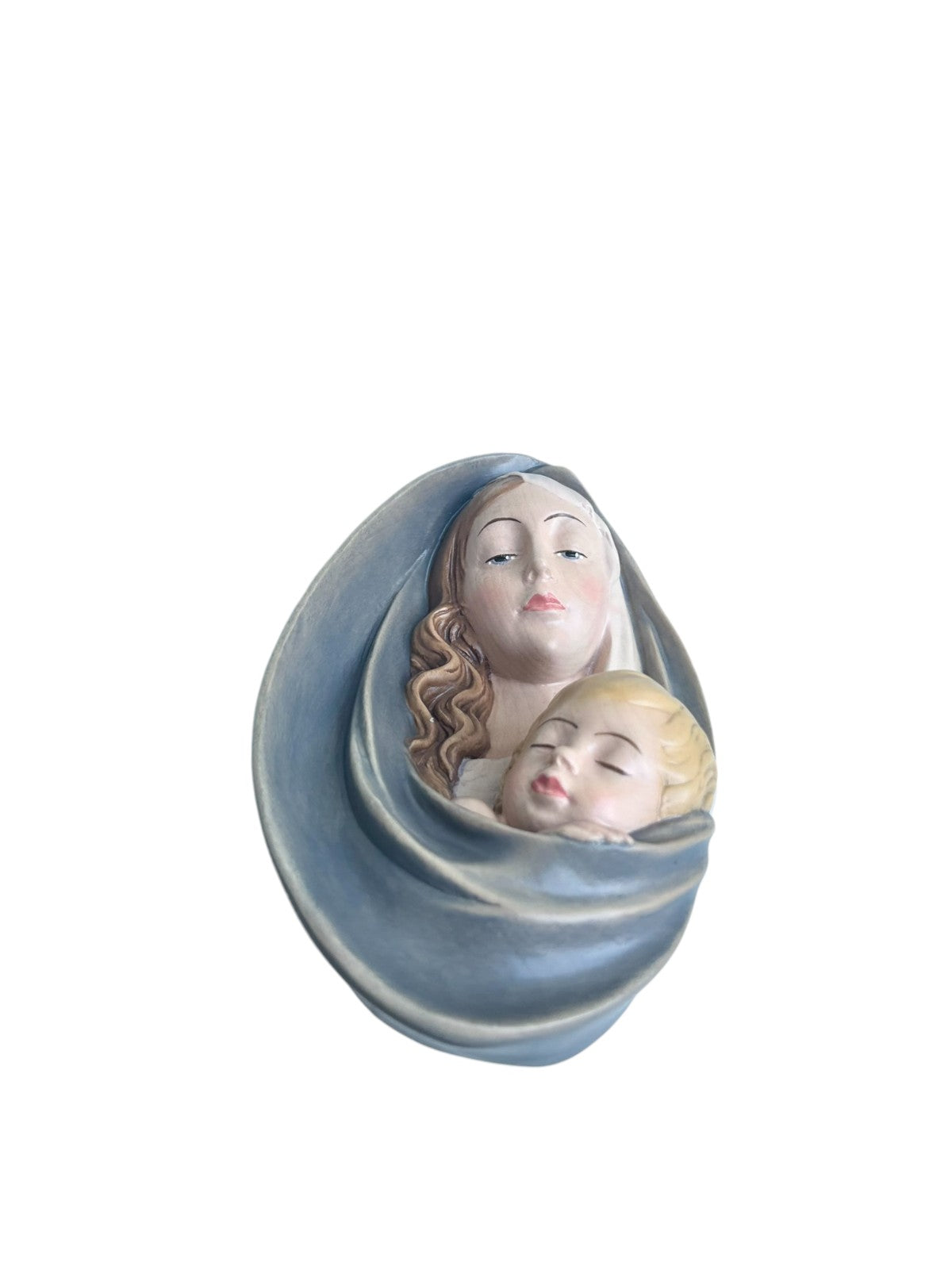 Vierge à l'Enfant en Bois d'Érable Ovale, Val Gardena