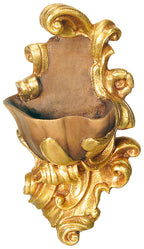 Bénitier en bois sculpté