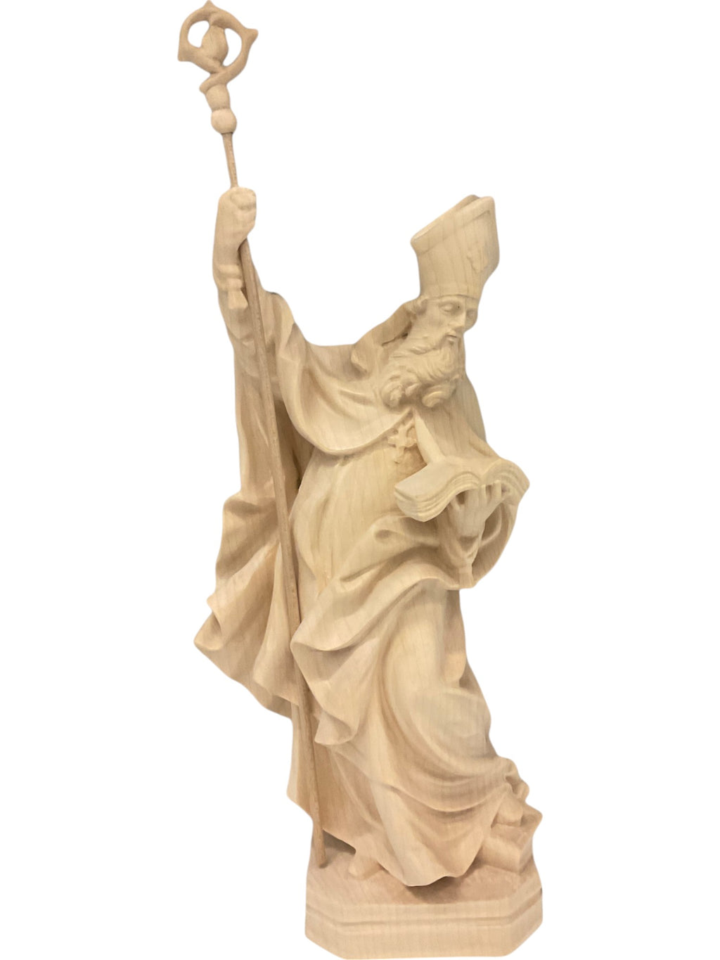 Holzskulptur des Heiligen Cletus - mit Ölfarben lasiert