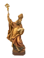 Holzskulptur des Heiligen Cletus - mit Ölfarben lasiert
