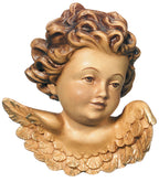 Tête d'ange en bois vers la gauche