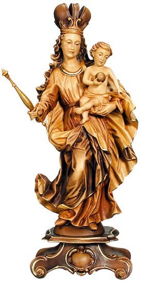 Madonna von Bavaria aus Holz - mit Ölfarben lasiert