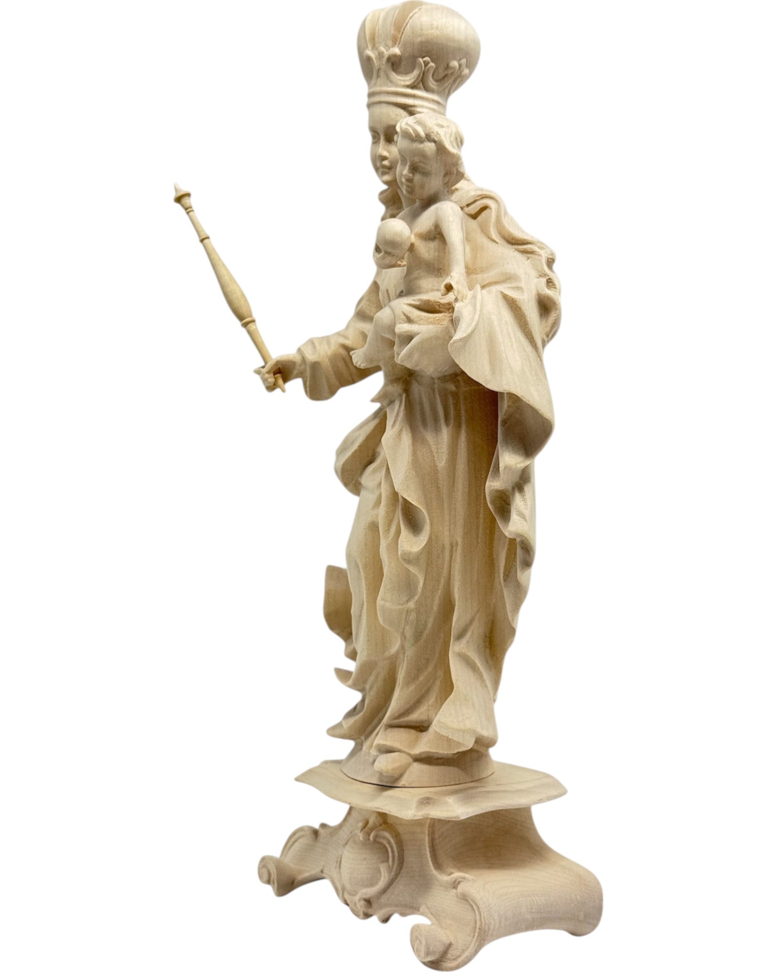 Madonna von Bavaria aus Holz - mit Ölfarben lasiert
