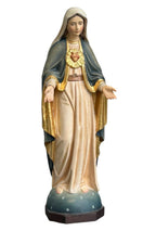 Scultura Sacro Cuore di Maria in legno